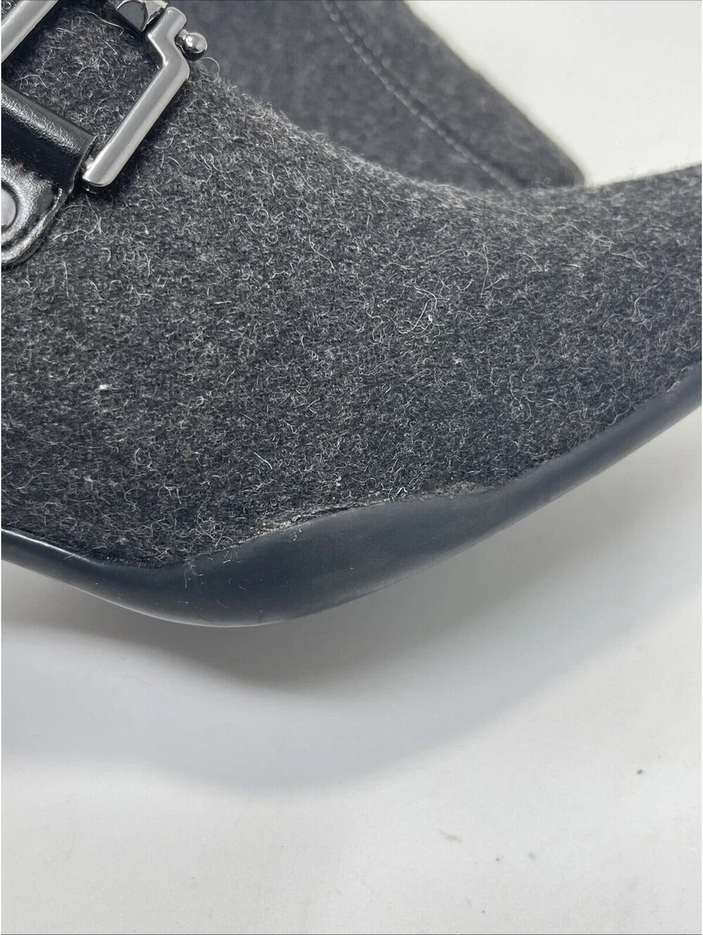 Aerosoles Sandals Womens 7.5M Cinsitive Mules Black Fabric Casual Heeled Slip On